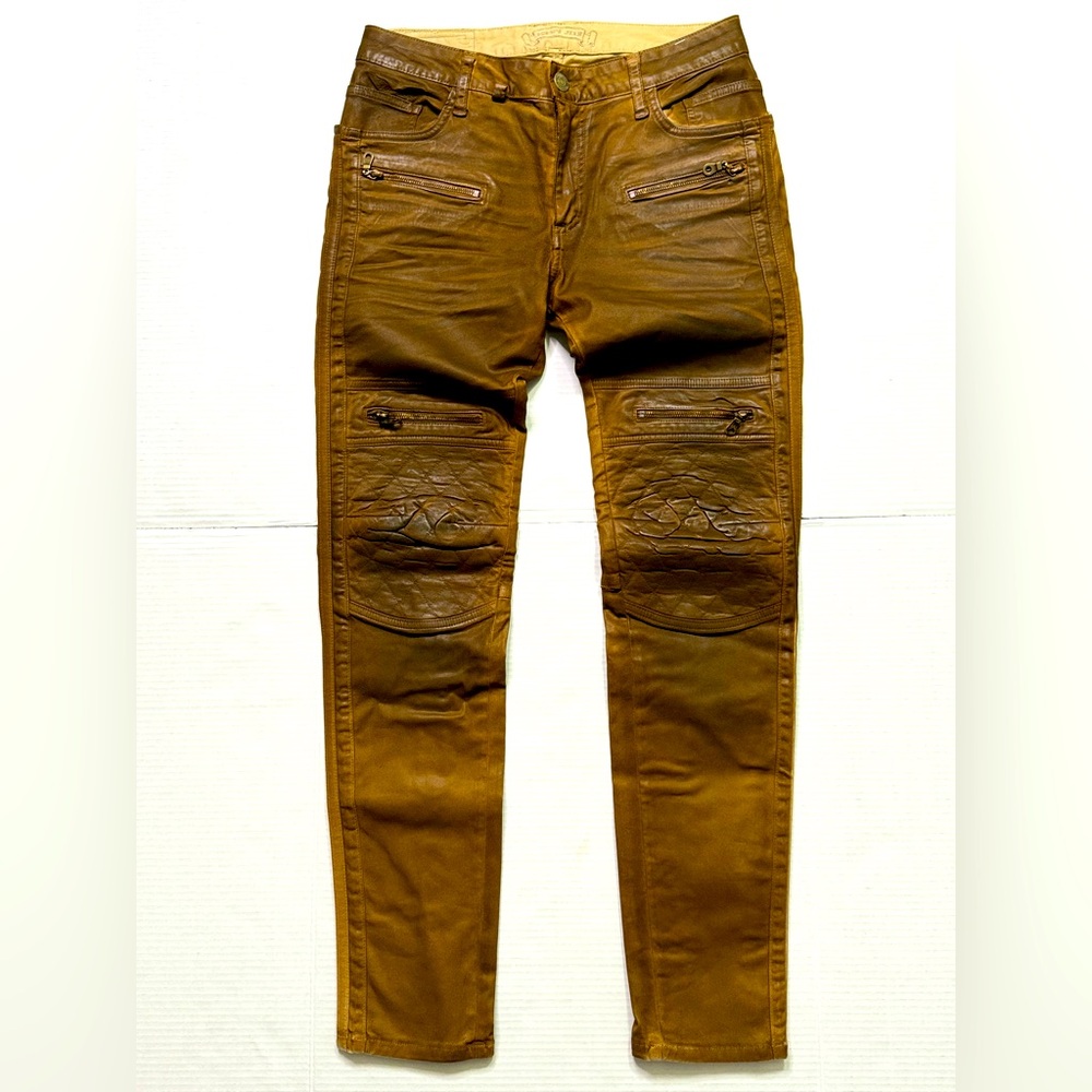 New Men's ROBIN'S JEAN sz 30 Racer Slim Skinny Coated Jeans